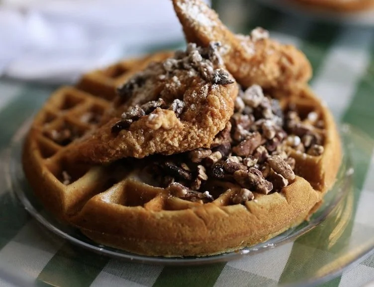 PECAN CHICKEN & WAFFLES